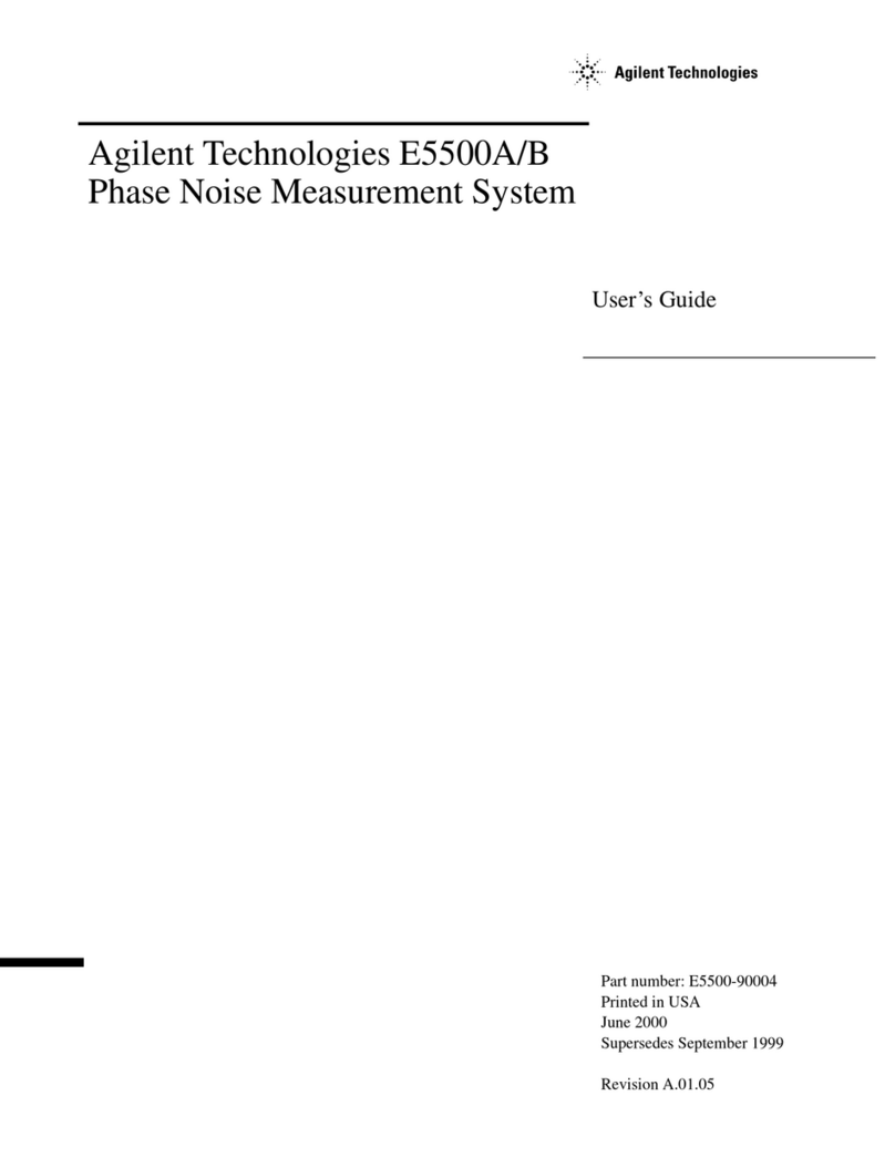 Agilent Technologies E5500A User manual Agilent Technologies E5500A User manual