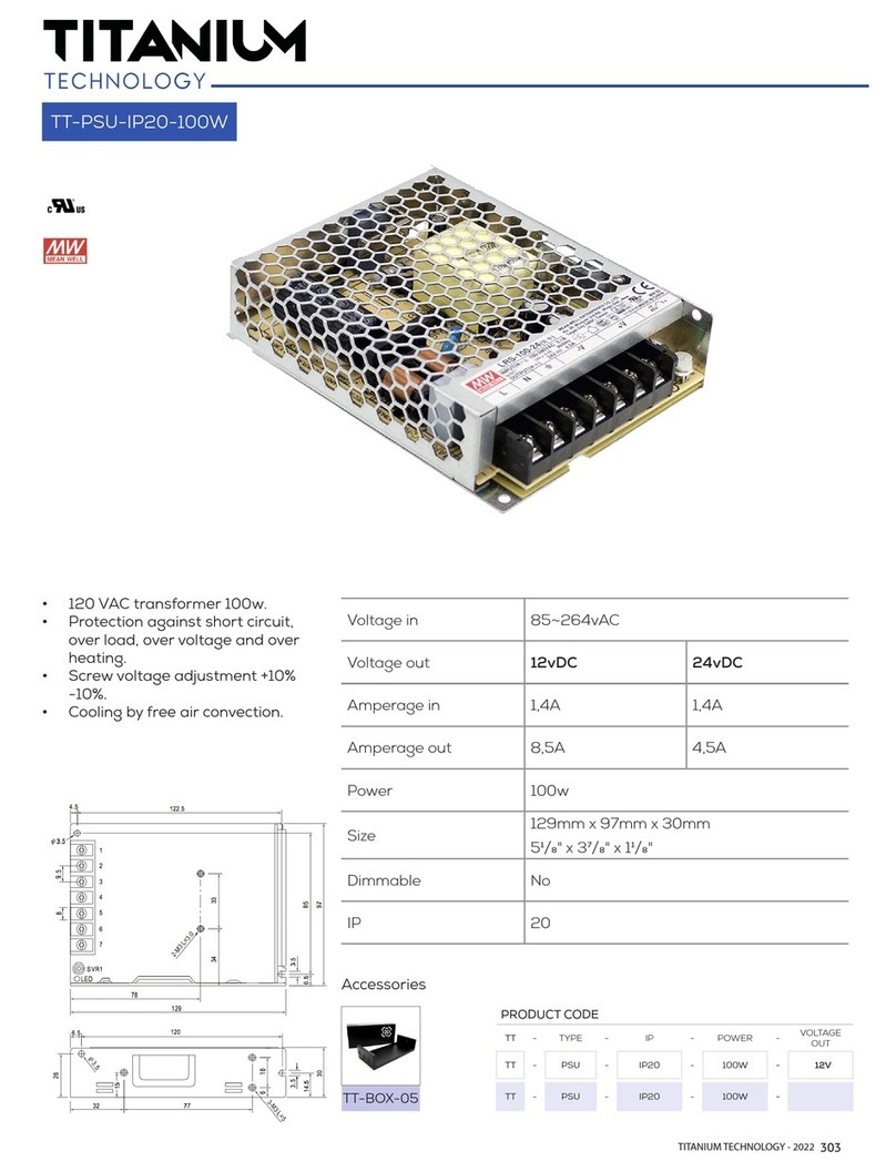 Titanium TT-PSU-IP20-100W manual