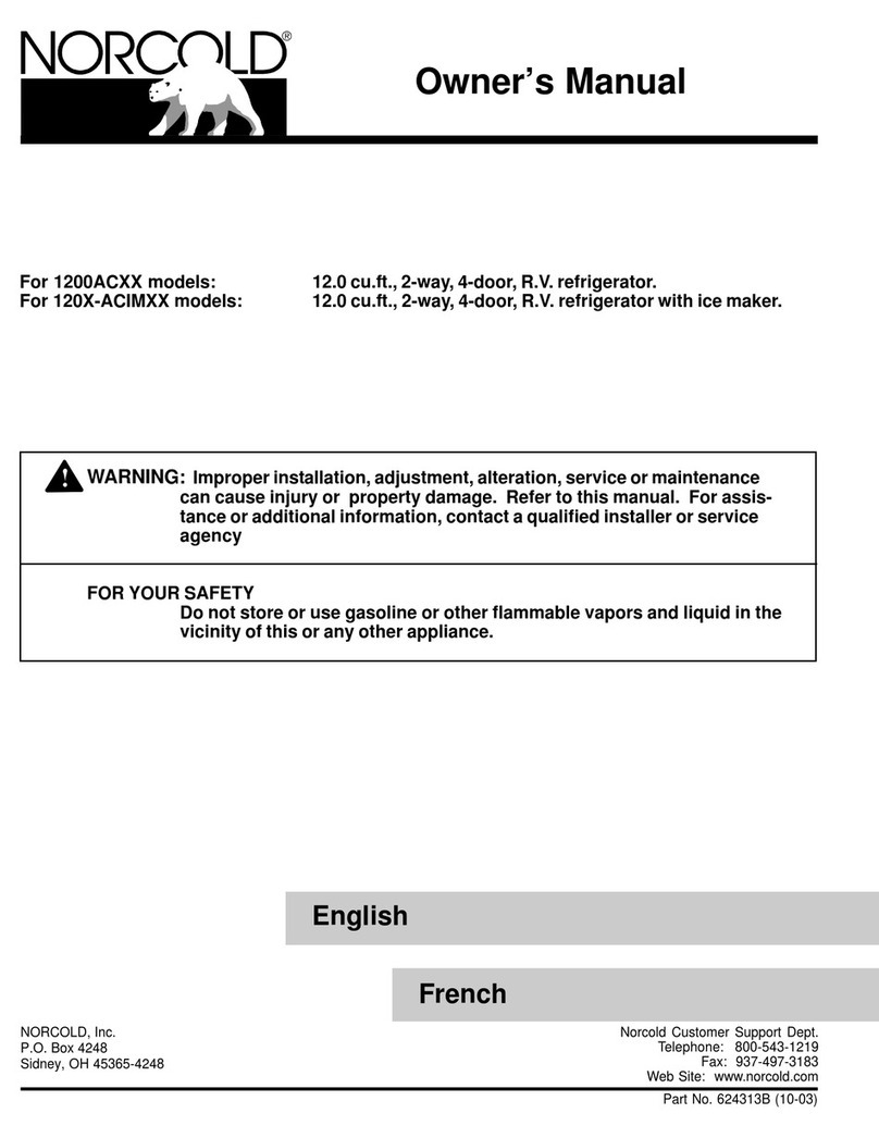 Norcold 1200ACXX User manual Norcold 1200ACXX User manual