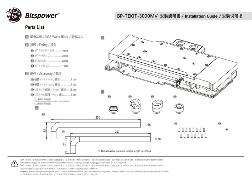 Bitspower BP-TEKIT-3090MV User manual