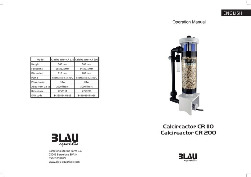 BLAU aquaristic Calcireactor CR 110 Operation manual