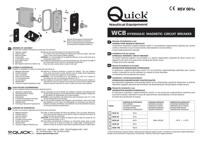 Quick WCB 40 Installation and use manual