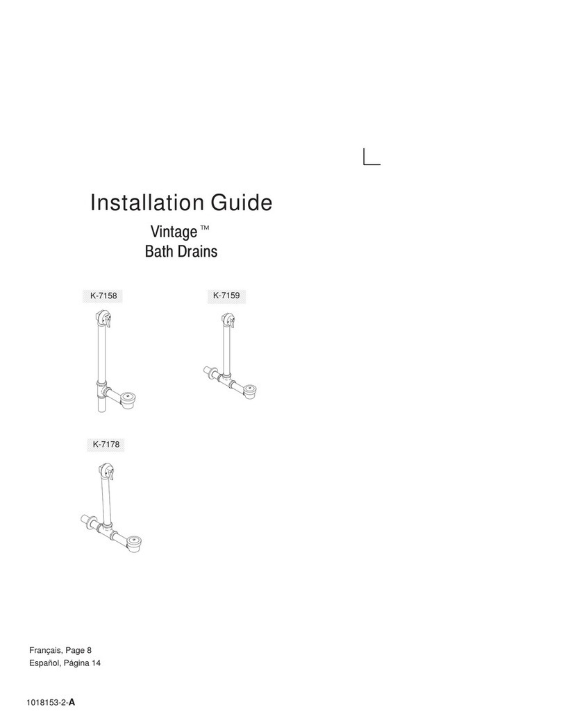 Kohler VINTAGE K-7158 User manual Kohler VINTAGE K-7158 User manual