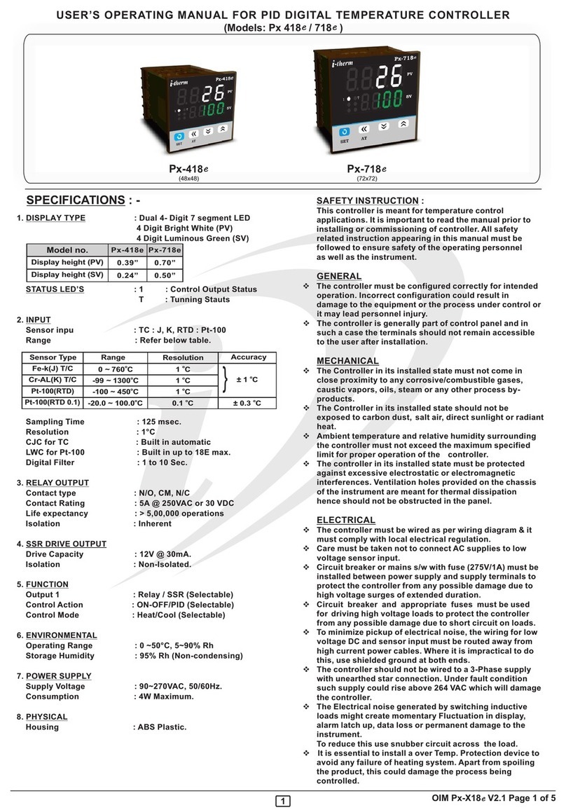 Innovative instruments Px 418e User's operating manual Innovative instruments Px 418e User's operating manual