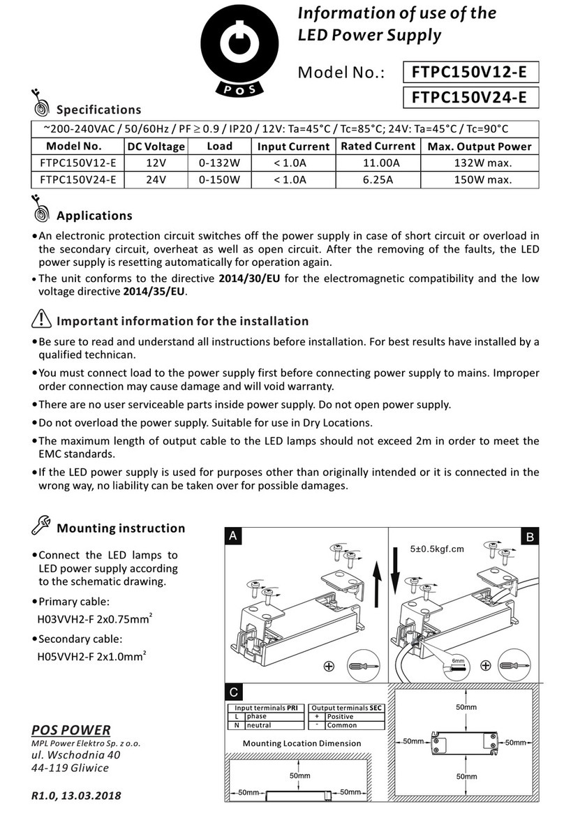 POS FTPC150V12-E User manual