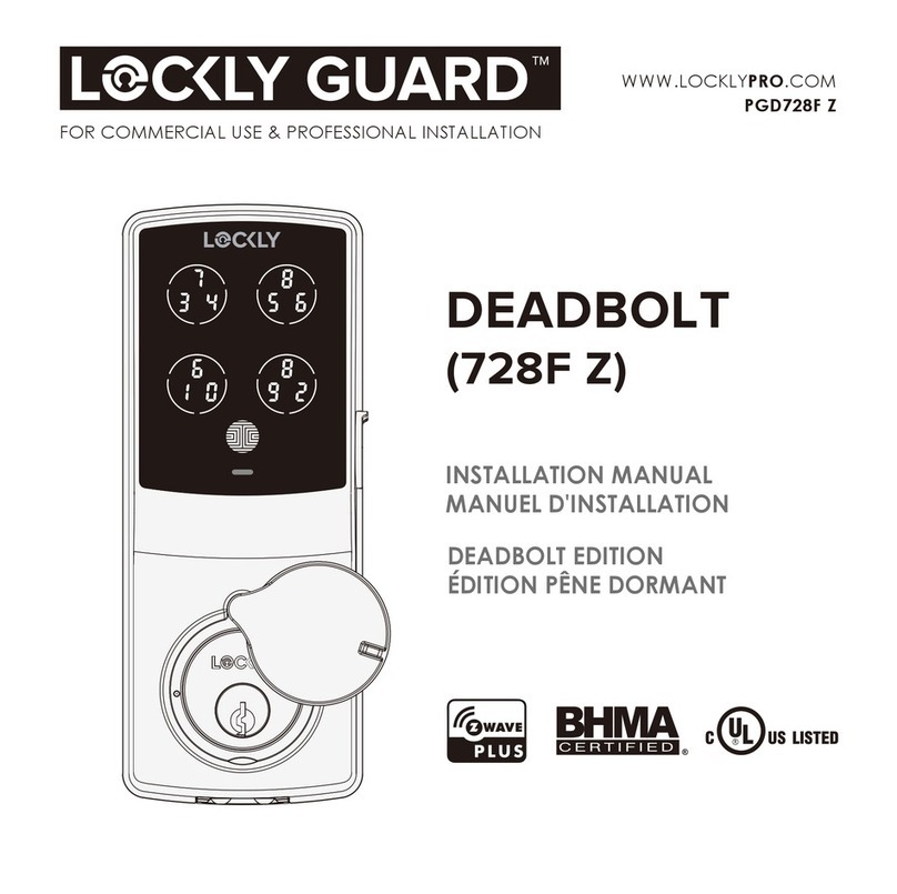 LOCKLY GUARD DEADBOLT 728F Z installation manual