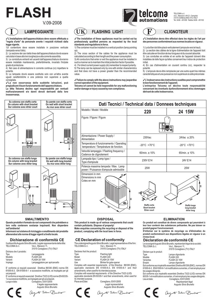 Telcoma Automations FLASH 220 User manual