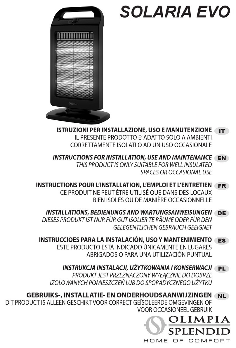 Olimpia splendid SOLARIA EVO Instructions for installation, use and maintenance