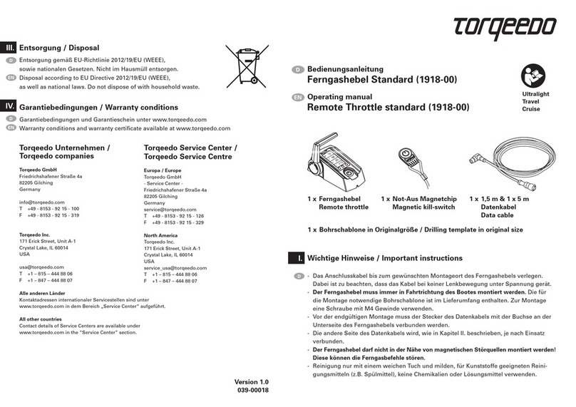Torqeedo 1918-00 operating manual