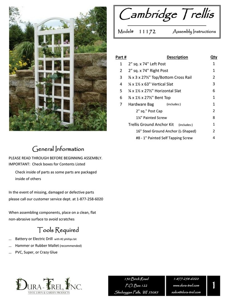Dura Trel Cambridge Trellis 11172 User manual