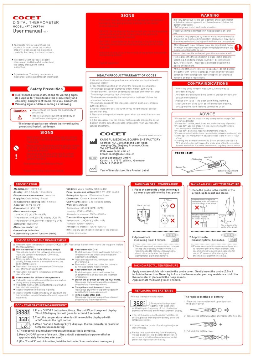 COCET KFT-03 user manual