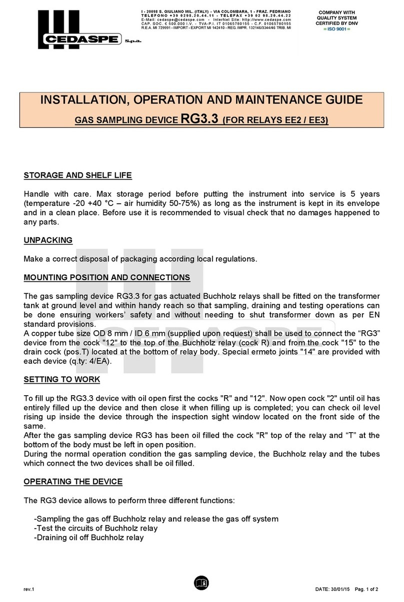 Cedaspe RG3.3 Installation, operation and maintenance guide
