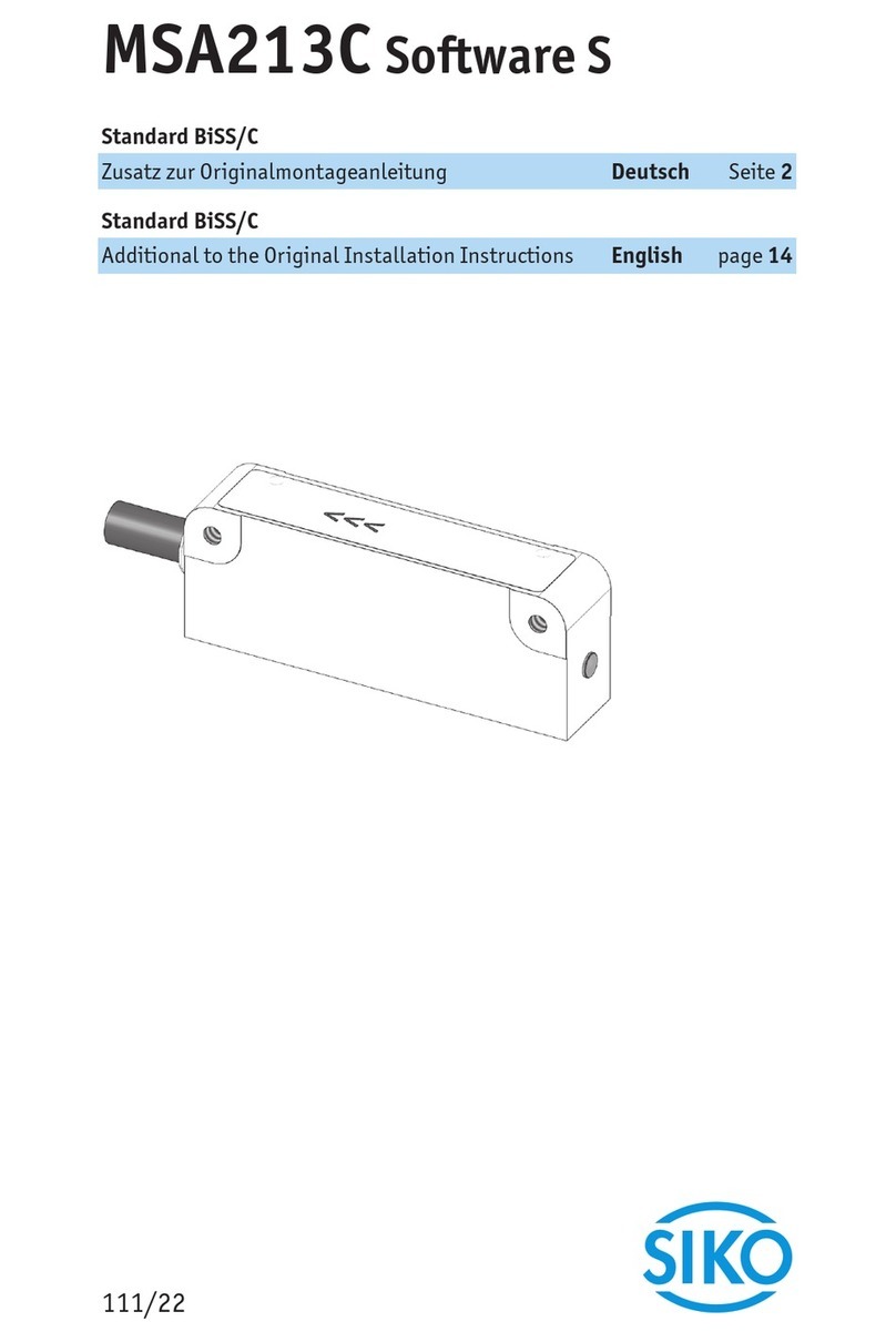 Siko MSA213C User manual