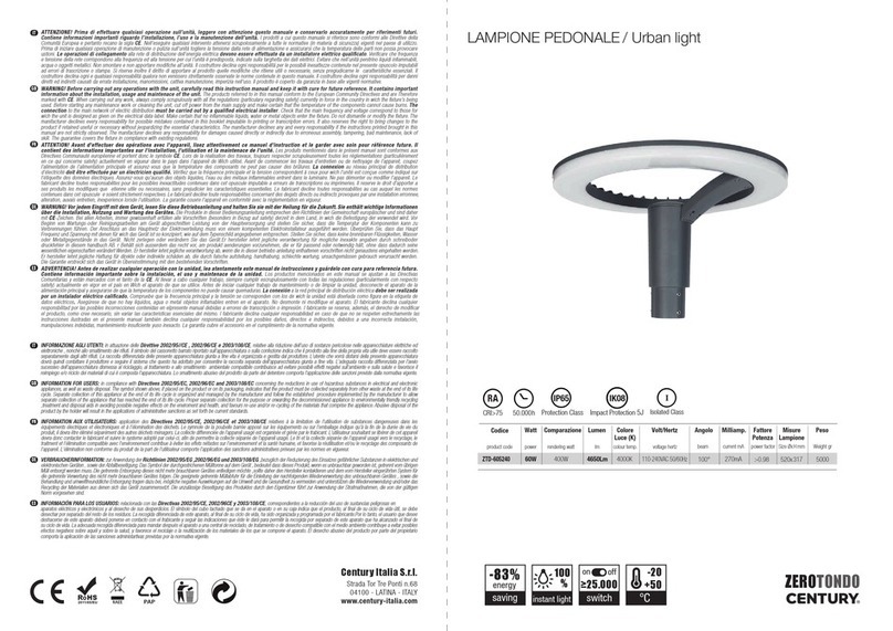 Century ZEROTONDO ZTD-605240 quick start guide