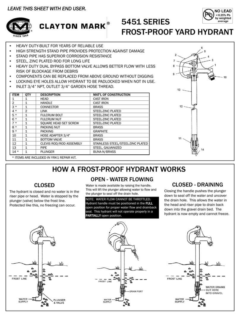 CLAYTON MARK 5451 Series Installation