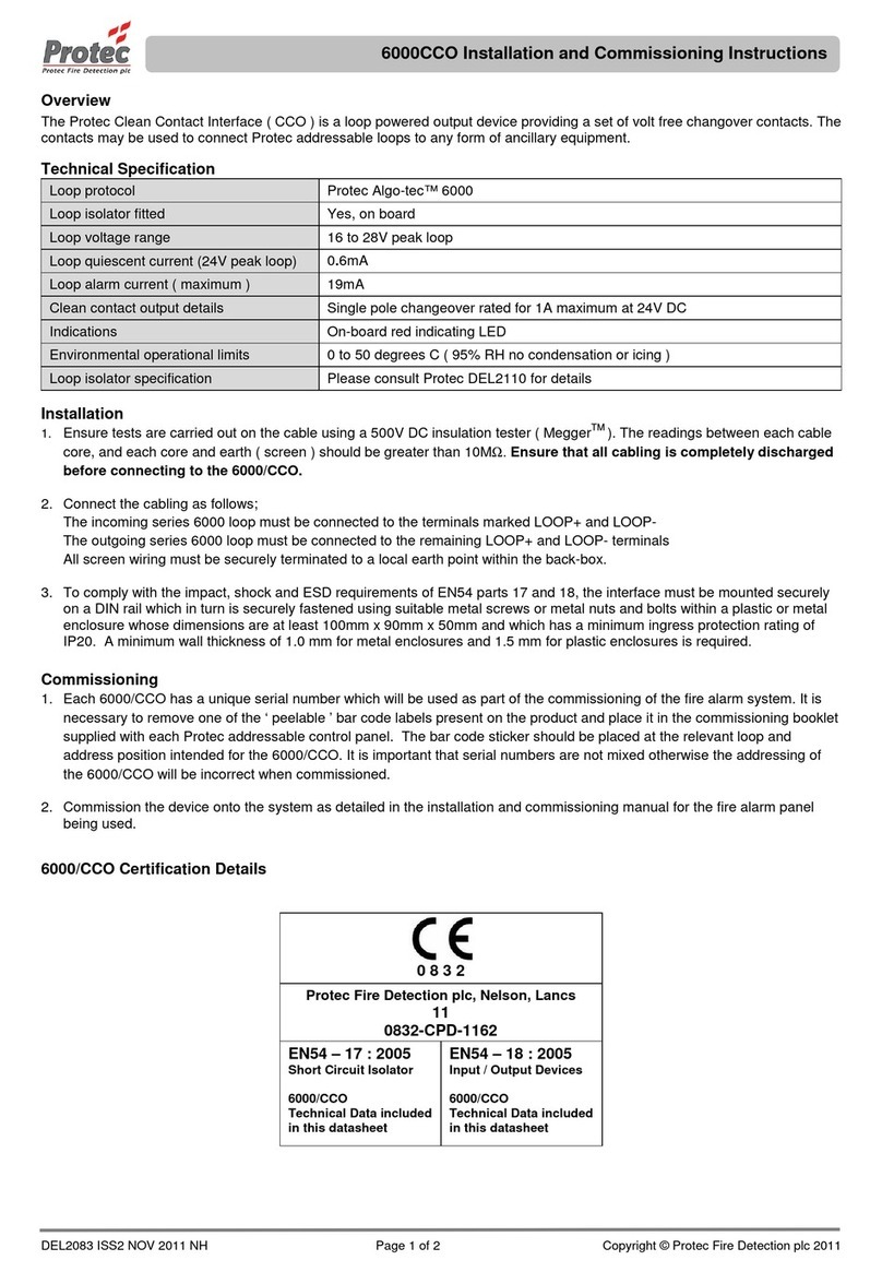 Pro-tec 6000CCO Installation and commissioning instructions Pro-tec 6000CCO Installation and commissioning instructions