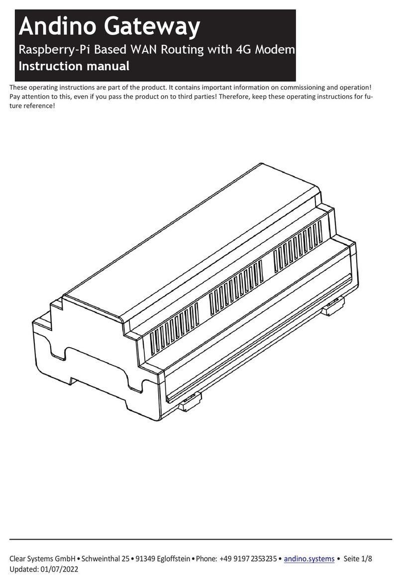 Clear Systems Andino instruction manual