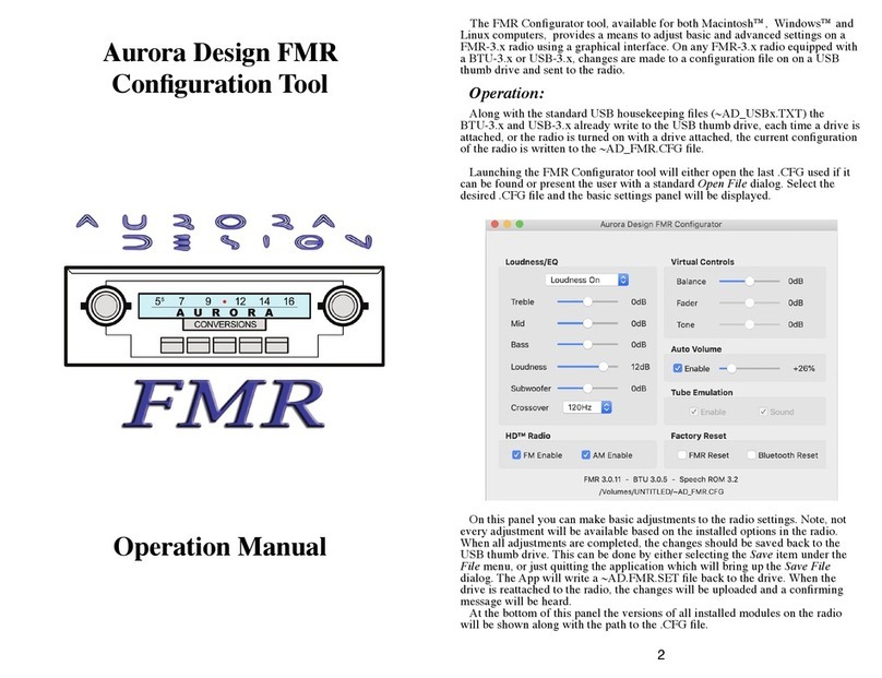Aurora Design FMR User manual