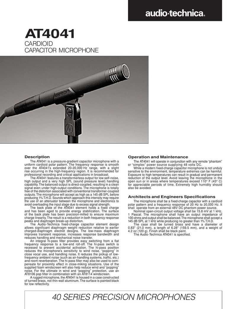 Audio Technica AT4041 User manual