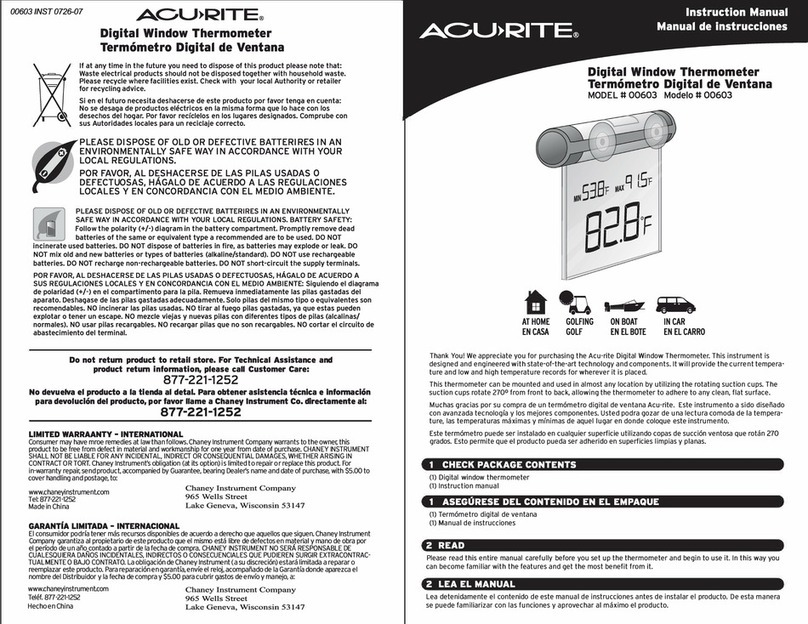 ACU-RITE 00603 instruction manual
