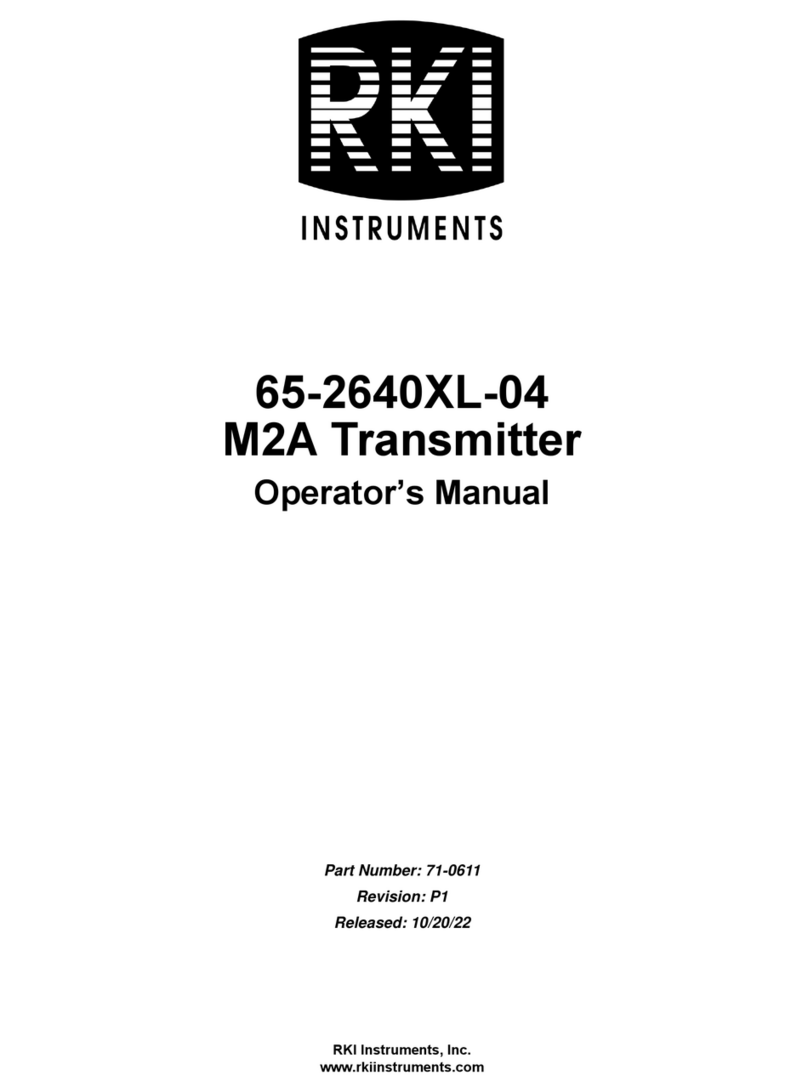 RKI Instruments 65-2640XL-04 Operator's manual