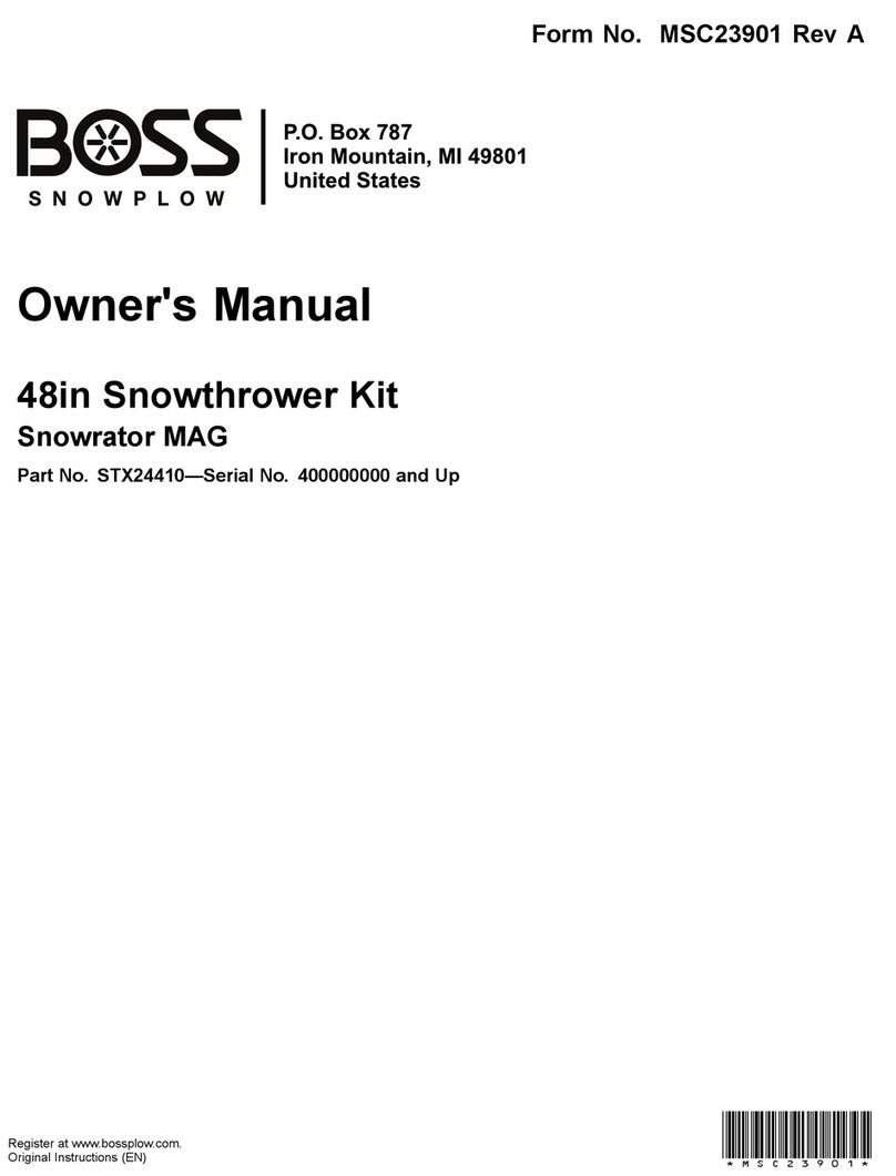 BOSSCO Snowrator MAG owner's manual