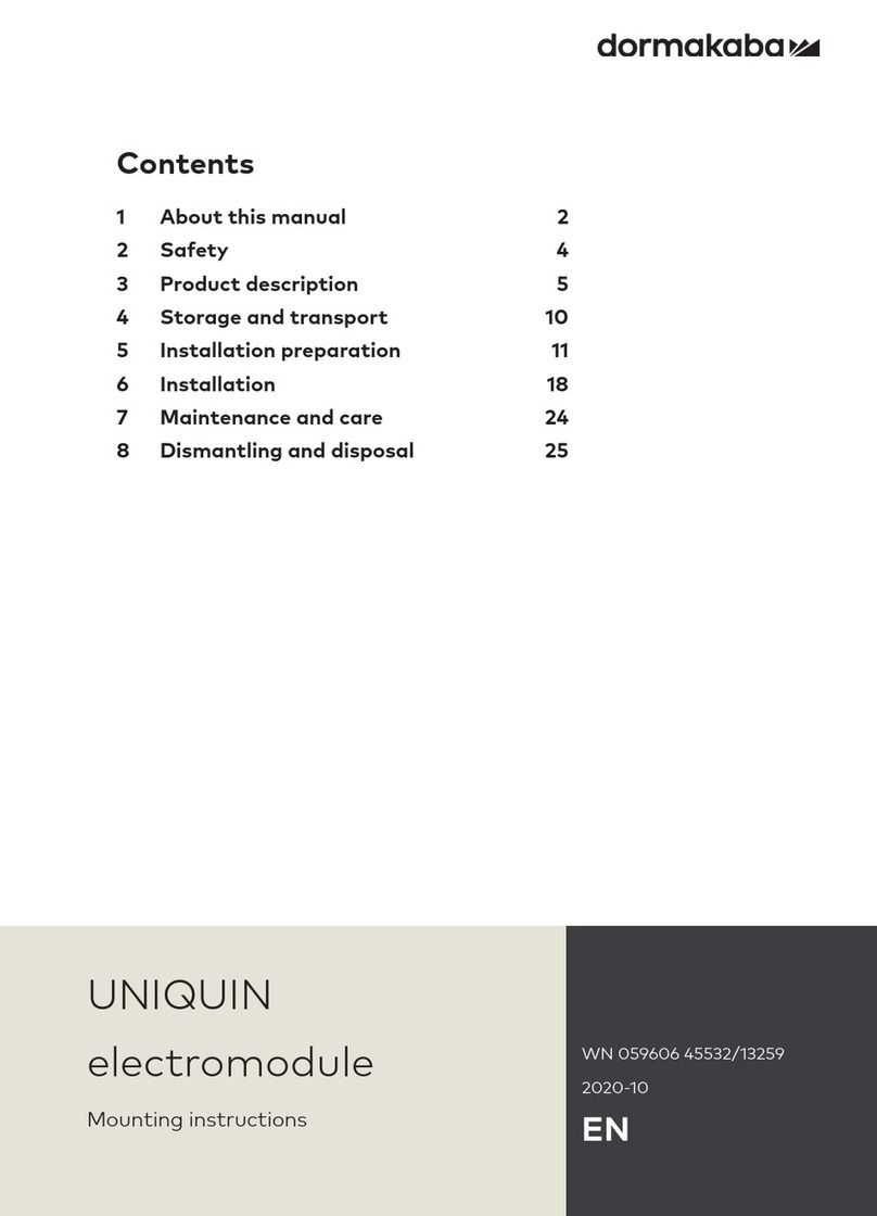 Dormakaba UNIQUIN Mounting instructions