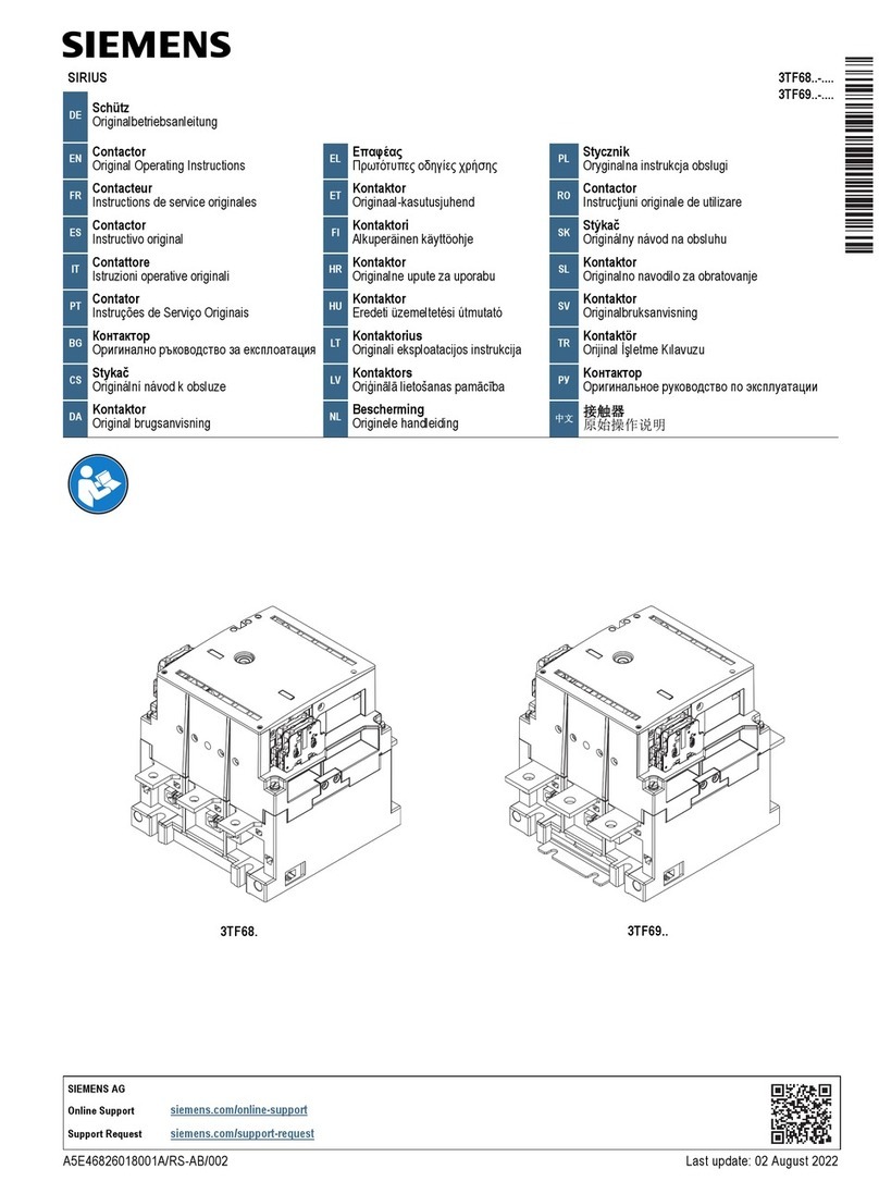 Siemens SIRIUS 3TF68 Series Original operating instructions
