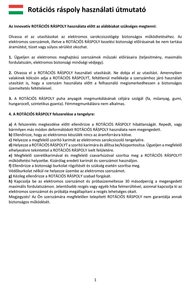 Roto Rasp User manual