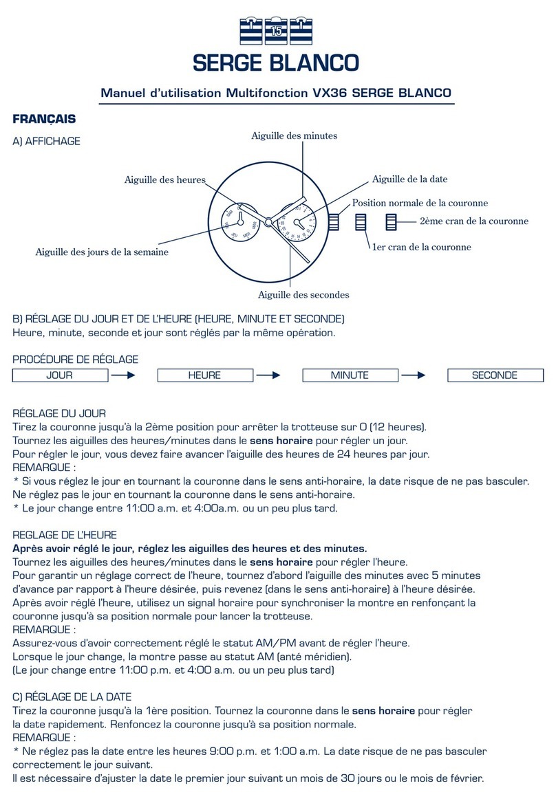 SERGE BLANCO VX36 instruction manual