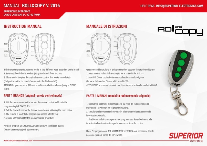 Superior Electronics Roll and copy instruction manual