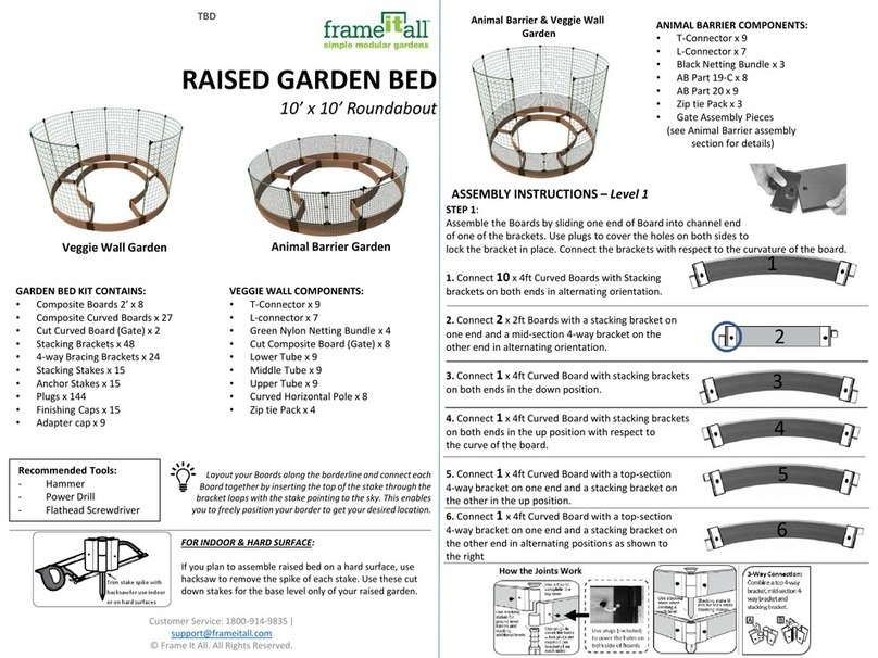 FRAME IT ALL RAISED GARDEN BED User manual