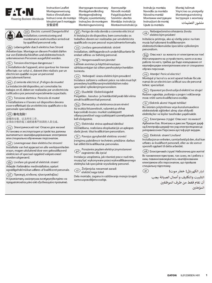 Eaton Power Defense PDC2 Instruction leaflet