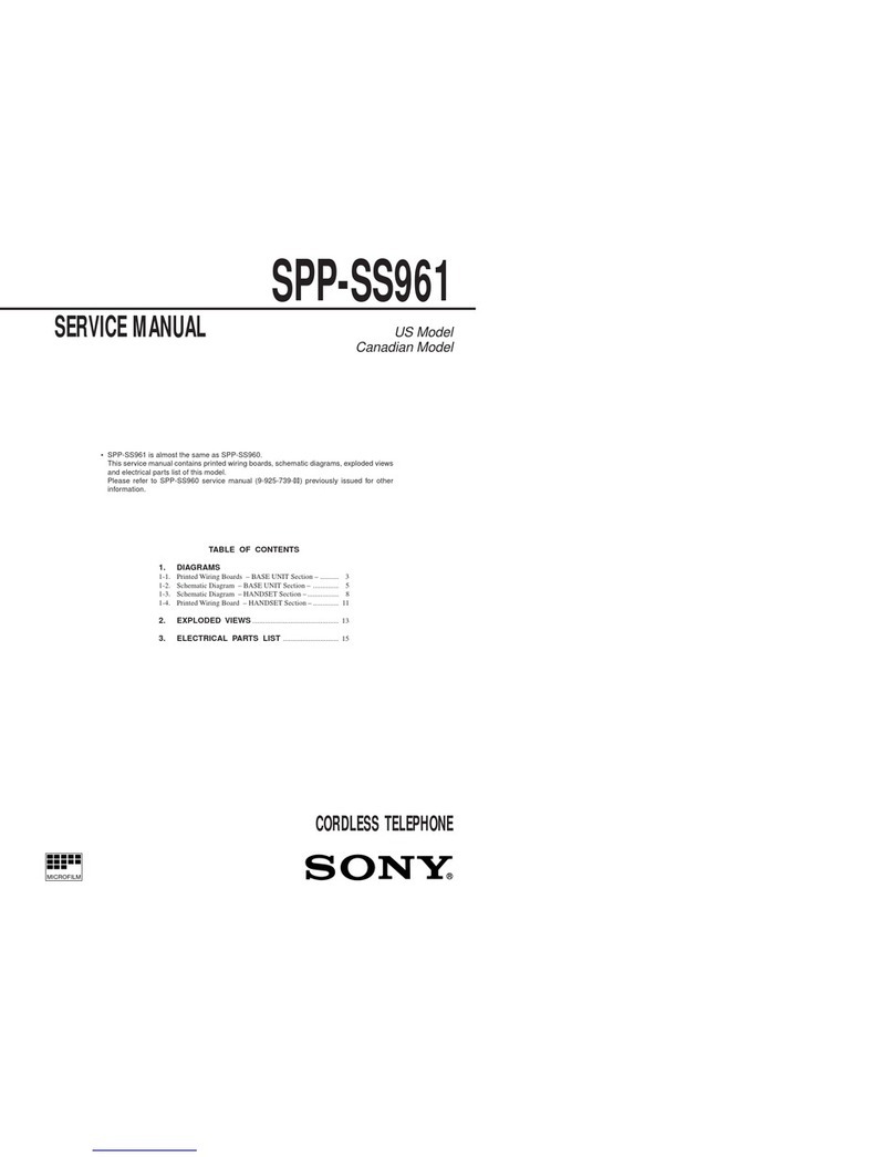 Sony SPP-SS961 - Cordless Telephone User manual
