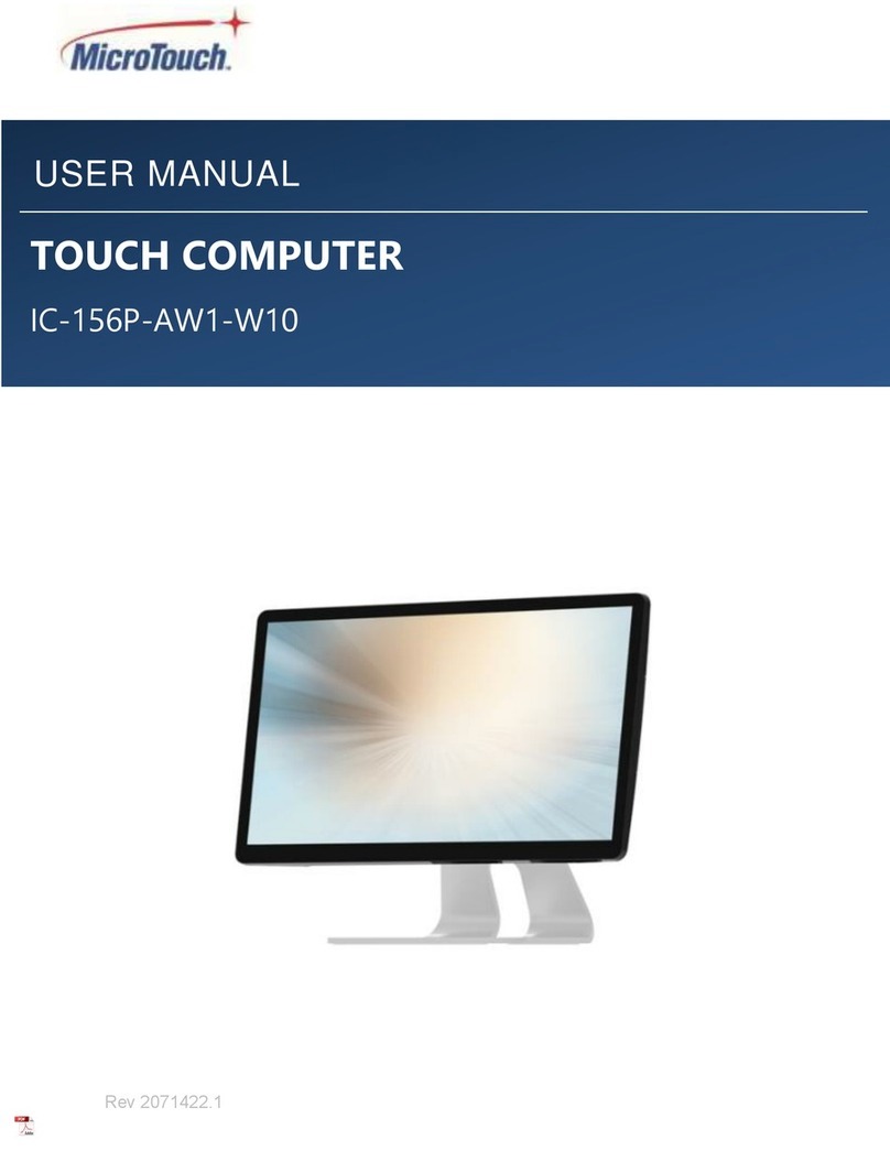MicroTouch IC-156P-AW1-W10 user manual