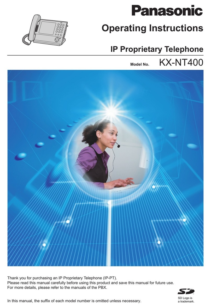 Panasonic KX-NT400 User manual Panasonic KX-NT400 User manual