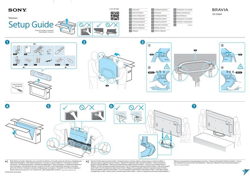 Sony Bravia KD-55X8 K Series User manual