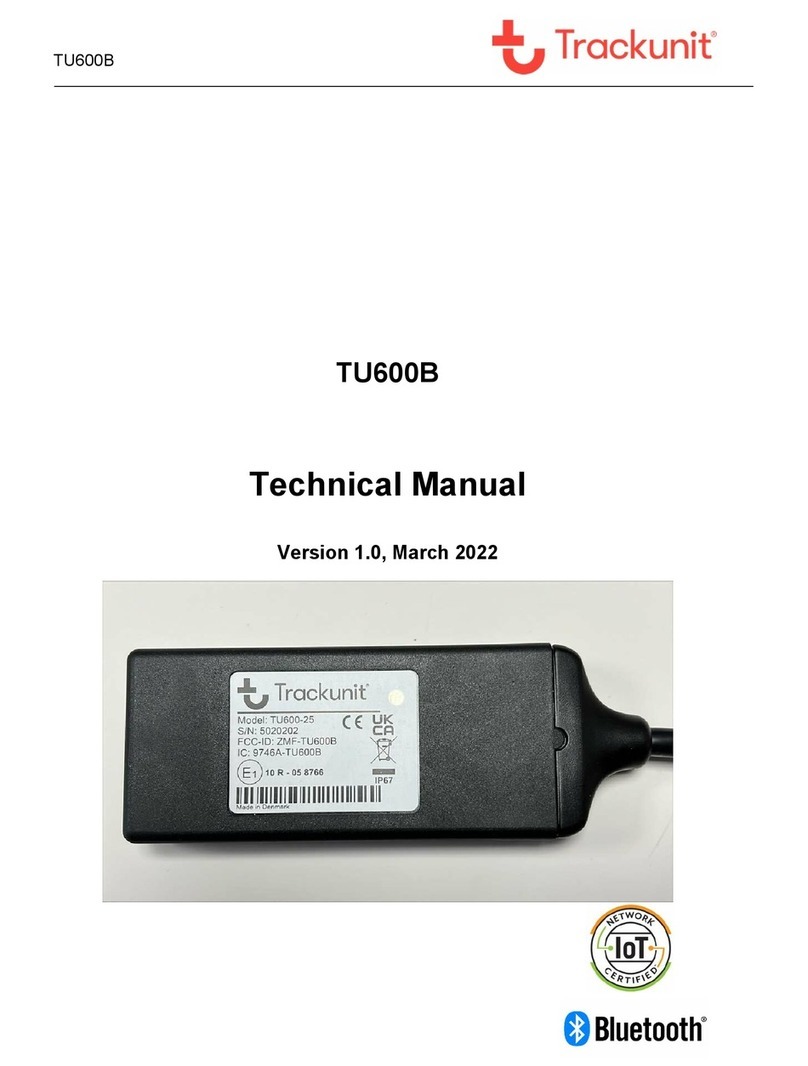 Trackunit TU600B Technical manual Trackunit TU600B Technical manual