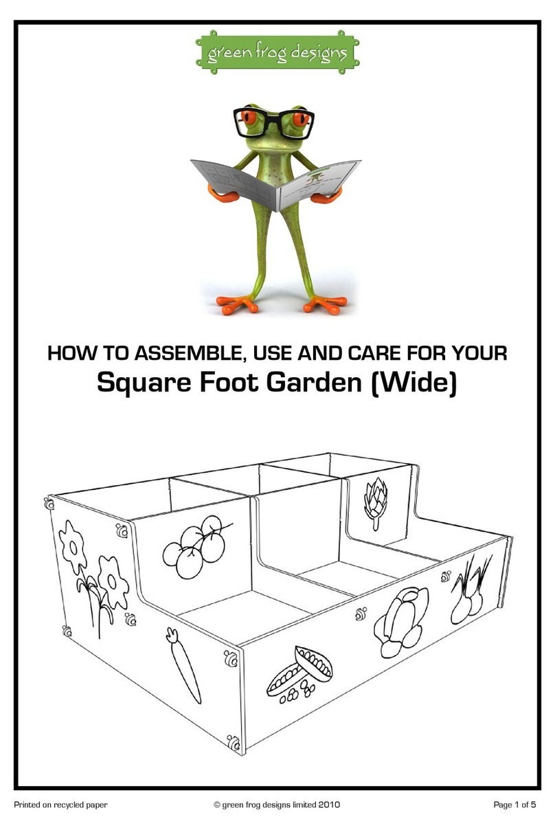 Green Frog Designs Square Foot Garden Operation instructions