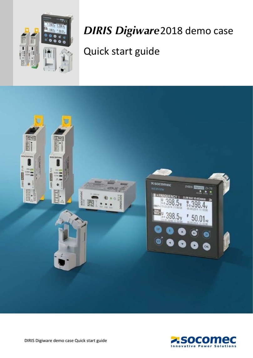 socomec DIRIS Digiware 2018 quick start guide