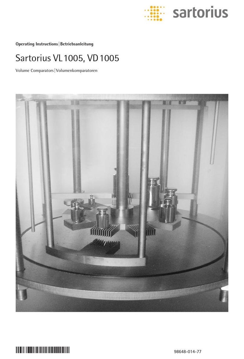 Sartorius VL1005 User manual Sartorius VL1005 User manual