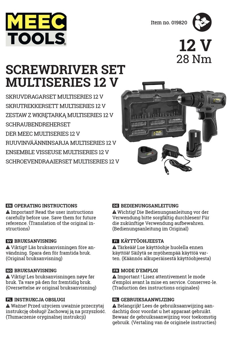 Meec tools 019820 User manual