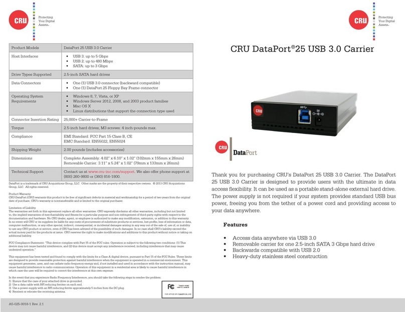 CRU DataPort 25 quick start guide