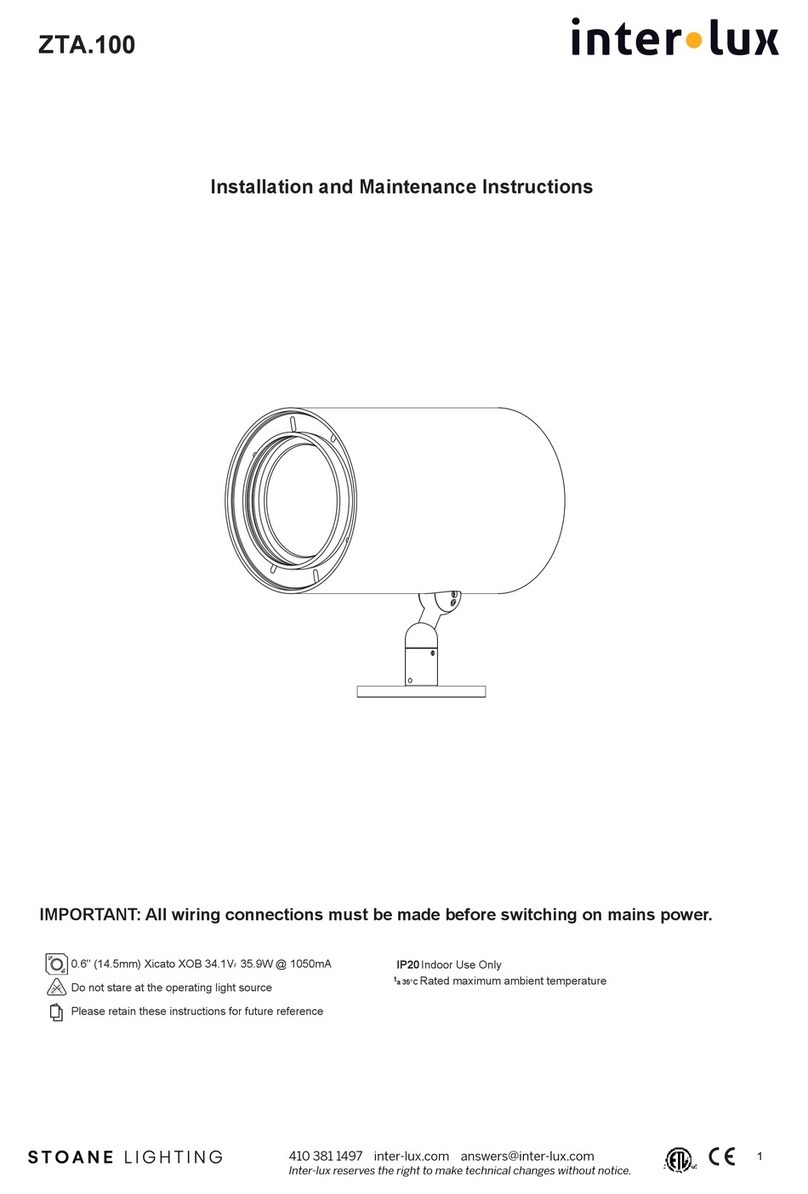 Inter-lux ZTA.100.Surface Installation and maintenance instructions
