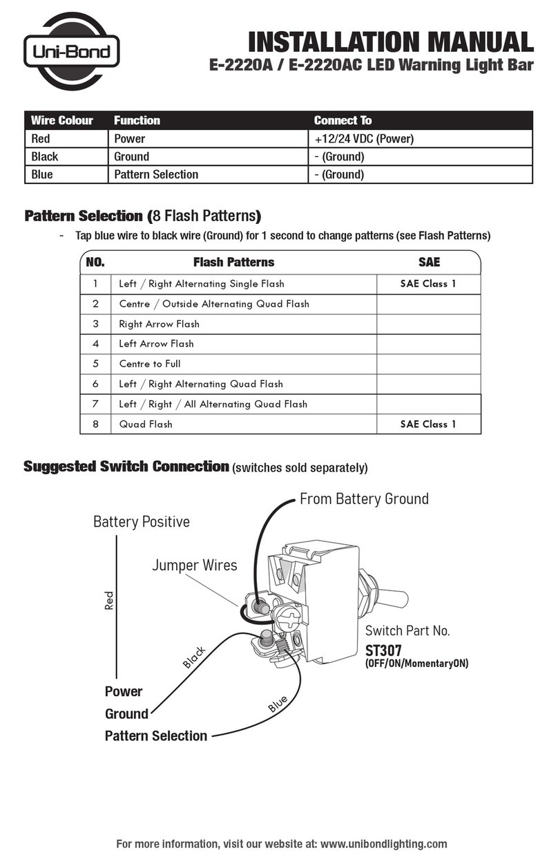 Uni-bond E-2220A installation manual