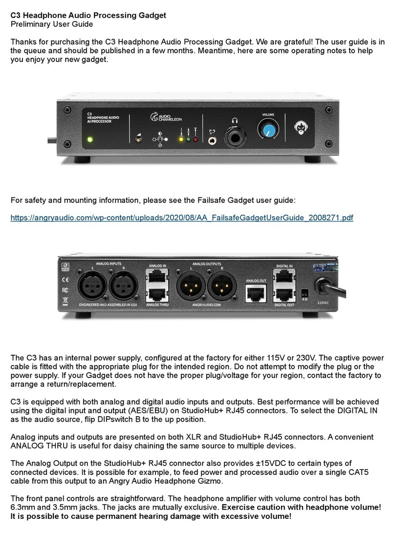 Angry Audio AUDIO CHAMELEON C3 user guide