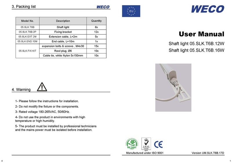 Weco 05.SLK.EXT.2M User manual