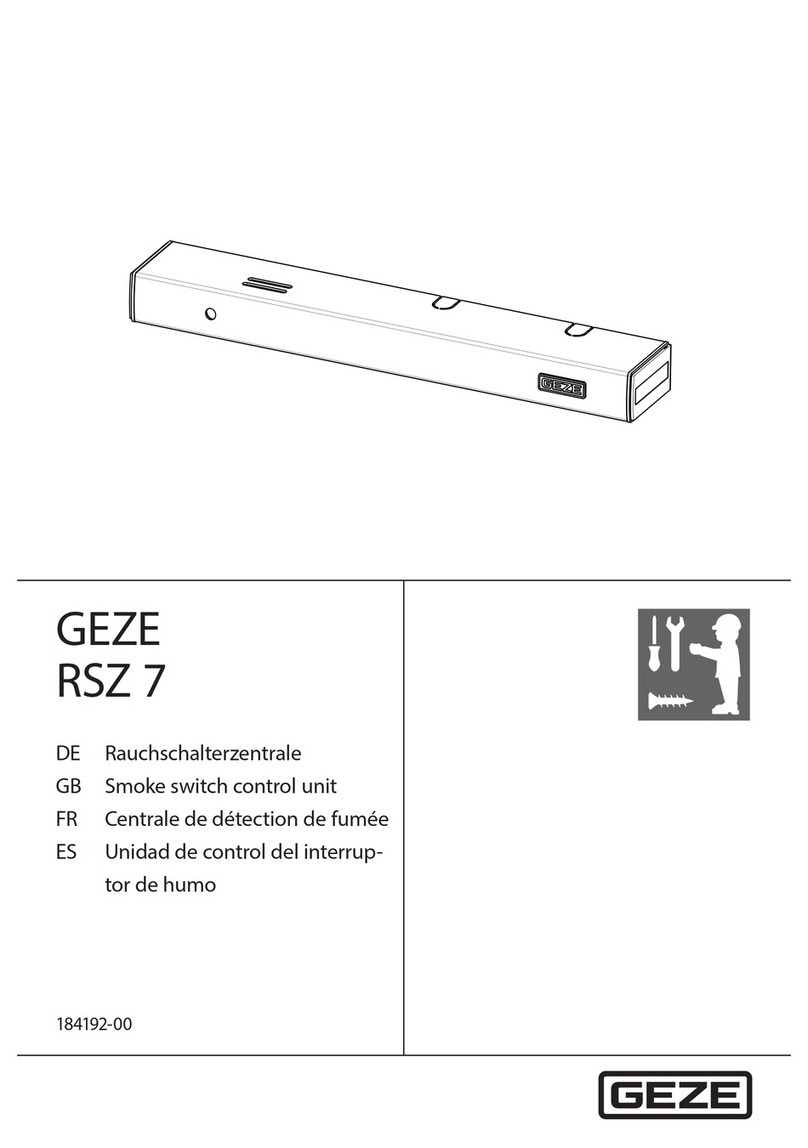 GEZE RSZ 7 User manual