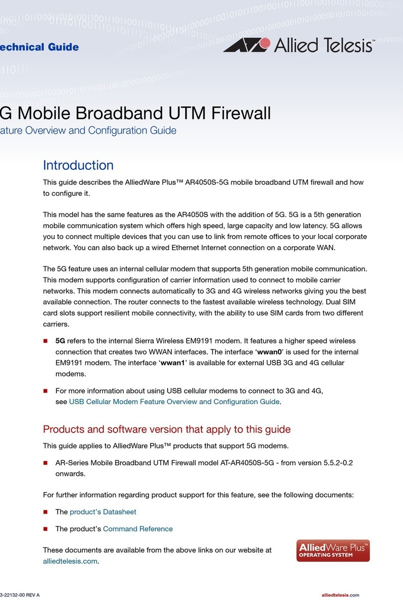 Allied Telesis AlliedWare Plus AR Series Technical guide