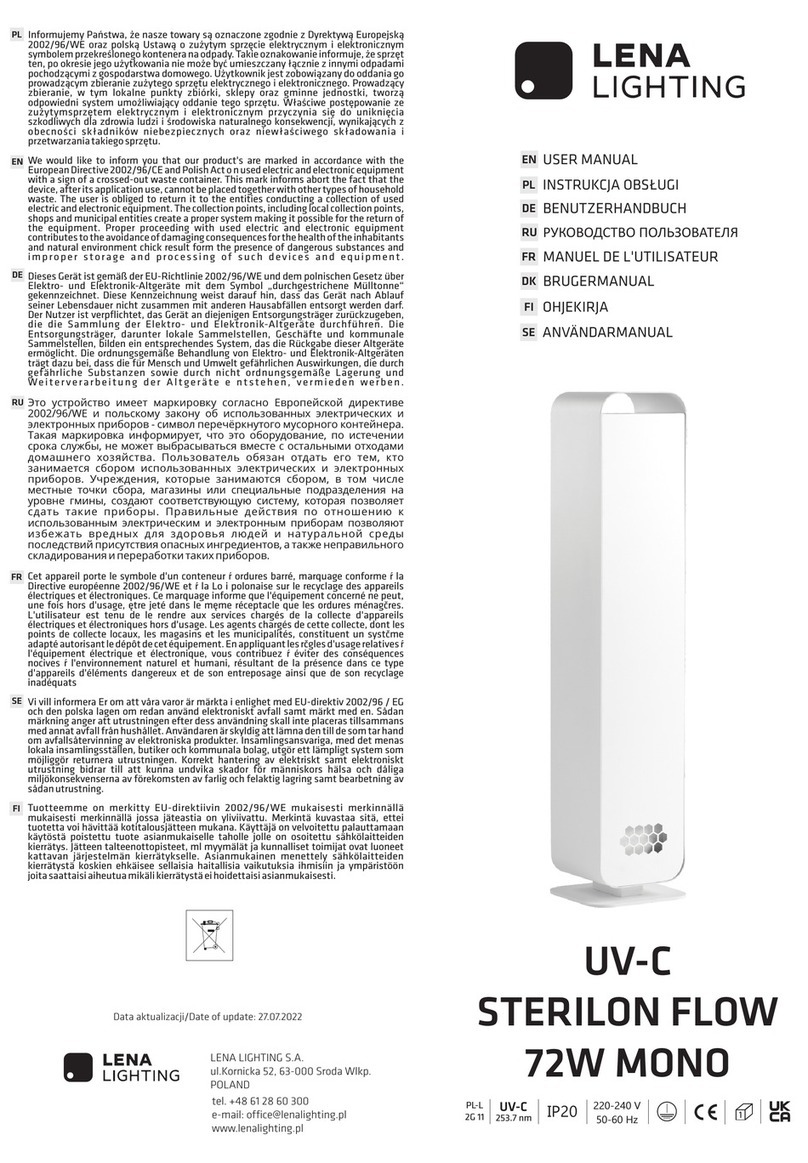 Lena Lighting UV-C Sterilon Flow 72W MONO user manual